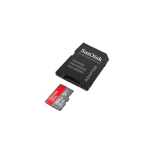 San Disk Ultra microSDXC 64GB + SD Adapter 140MB/s A1 Class 10 UHS-I Cene