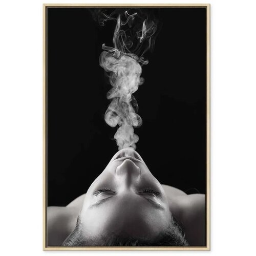  Slika - Smoke Cloud (1 Part) Vertical 60x90 U prirodnom drvenom okviru Slike