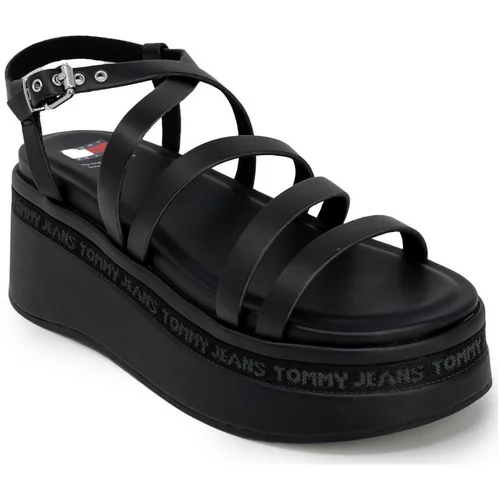 Tommy Hilfiger Sandali & Odprti čevlji STRAPPY WEDGE EN0EN02516 Črna