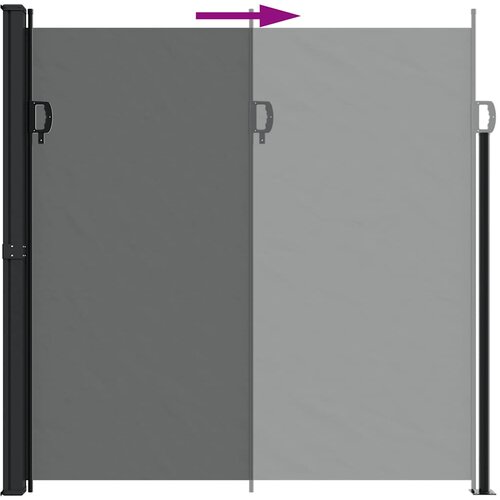  Bočna tenda na uvlačenje antracit 200 x 600 cm Slike
