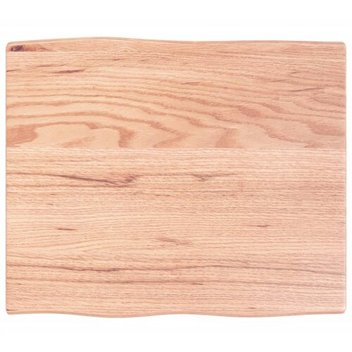vidaXL Mizna plošča svetlo rjava 60x50x2 cm obdelana trdna hrastovina Cene