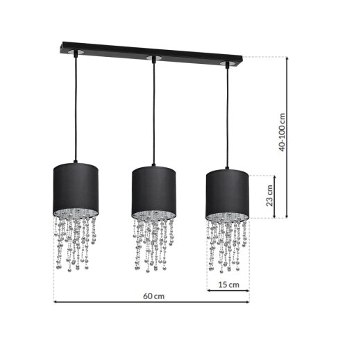  Luster na sajli ALMERIA 3xE27/60W/230V Slike