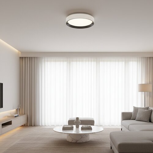  LED PLAFONJERA 12W 4000K IP20 BEL+ANTRACIT 25.8CM Slike