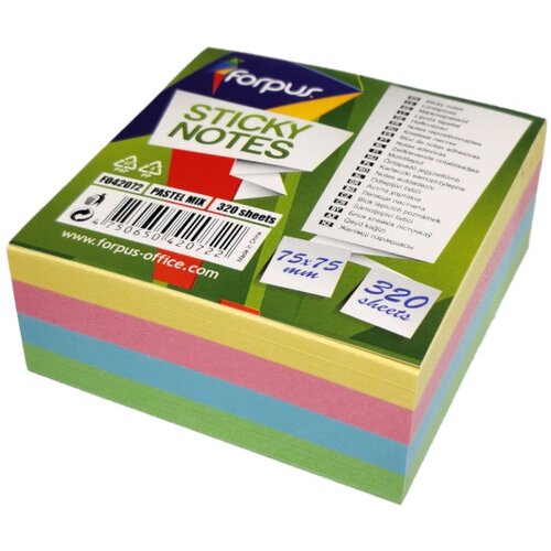 Forpus Blok kocka 75 x 75 mm, samolepilna Cene