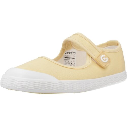 Conguitos Balerinke Sandalias Ni&amp;ntilde;a Mod&amp;egrave;le Canvas Mary Jane Rumena Slike