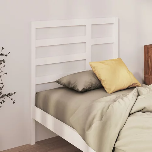  Uzglavlje za krevet bijelo 96 x 4 x 104 cm od masivne borovine