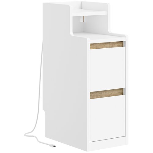 SoBuy Nočna omarica s polnjenjem Bela 22x34x60.5cm FBT178-E-WN, (5000267085) Cene