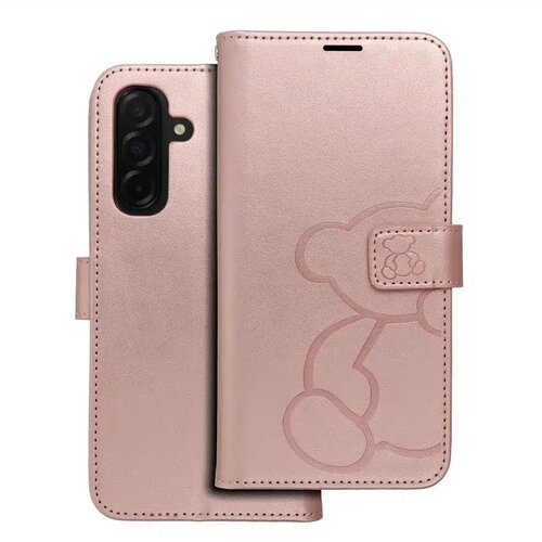  futrola flip mezzo book za samsung A26 5G teddy bear rose gold Slike