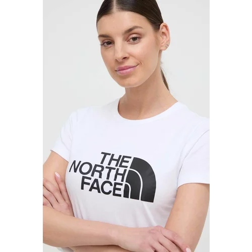 The North Face Bombažna kratka majica ženski, bela barva