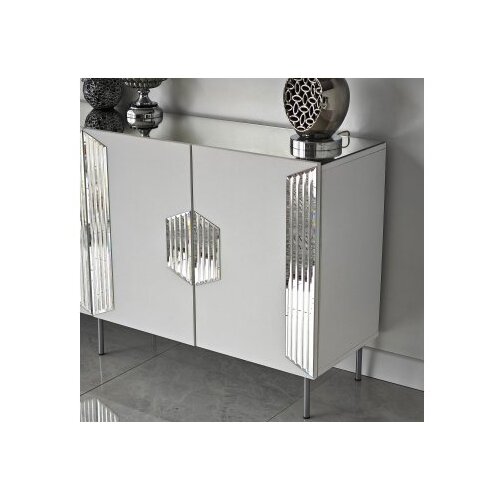 Hanah home dubai - white, silver whitesilver console Slike
