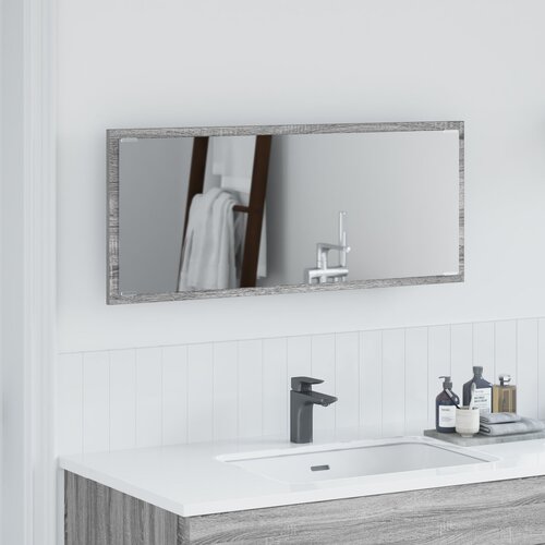 VidaXL Ogledalo Sivo sonoma Konstruirano drvo 90 x 33 cm Ogledalo Slike