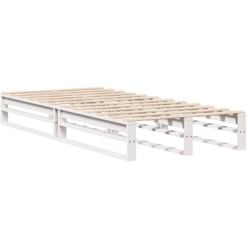 vidaXL Posteljni okvir bel 100x200 cm trdna borovina, (21292137) Cene