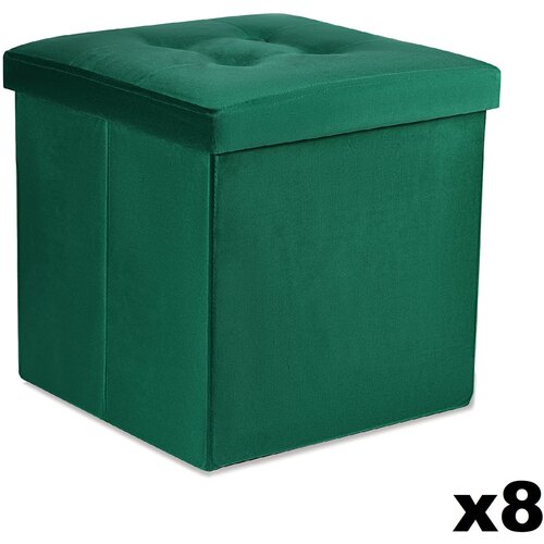 Brandless Zložljiv puf L z gumbi - 38x38x38cm žametno zelena x 8, (22056067) Slike