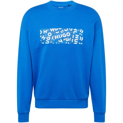 Hugo Blue Sweater majica 'Naylos' kraljevsko plava / crna / bijela