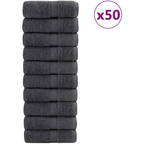 vidaXL Ručnici za goste 50 kom antracit 30x50 cm 600 gsm 100 % pamuk Cijene