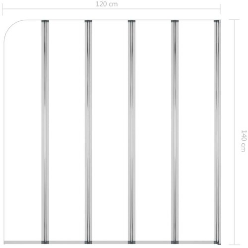 VidaXL Tu&amp;scaron;-kabina od kaljenog stakla 120 x 140 cm prozirna Slike