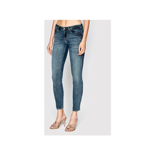 Guess Jeans hlače W2YAJ2 D4Q02 Modra Skinny Fit