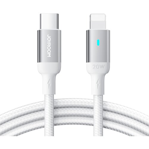 Joyroom Trpežen pleten kabel za iPhone A10 Series USB-C - Lightning 20W 2m bel, (21090906) Cene