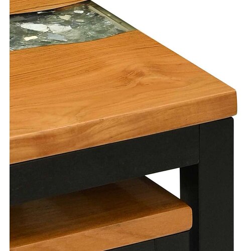  Stol za slaganje 3 pcs Smeđa Čvrsto teak drvo Slike