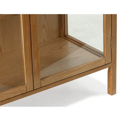 MOME Vitrina v hrastovem dekorju v naravni barvi 180x80x40 cm Ceci &amp;ndash; Slike