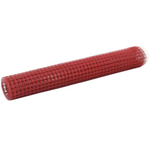 vidaXL Žična mreža za ograjo jeklo s PVC oblogo 10x1 m rdeča Cene