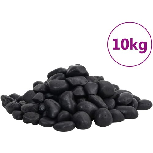 vidaXL Polirani kamenčki 10 kg črni 2-5 cm Cene