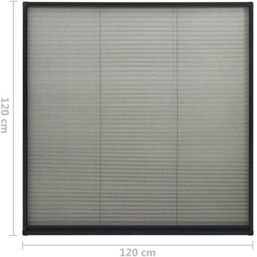  Zaslon protiv insekata za prozore antracit 120x120 cm aluminij Slike