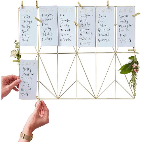 Ginger Ray&amp;reg; tabla za razporejanje miz na poroki wedding gold Slike