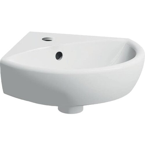 Geberit lavabo zidni selnova ugaoni 414X412 sa prelivom i otvorom za slavinu Cene