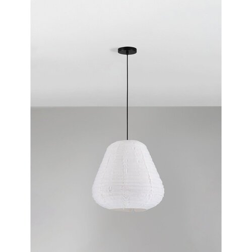 Nova Luce Bela lanena viseča svetilka &amp;oslash; 50 cm Linnet &amp;ndash; Slike