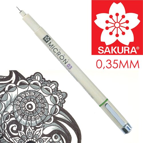 Sakura flomaster za tehničko crtanje Pigma Micron BLACK | 0.35 mm Cene
