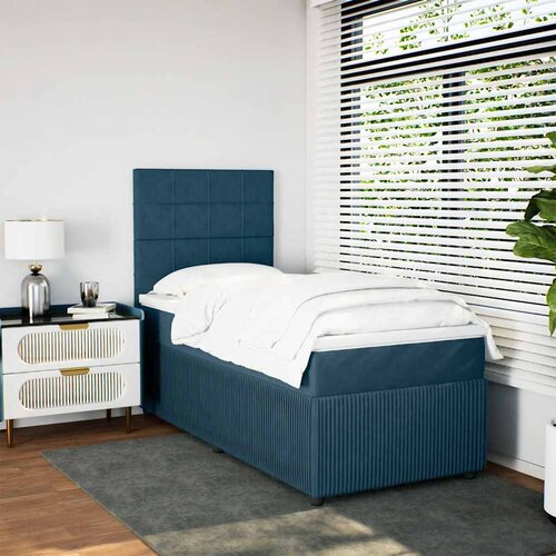 Box spring krevet s madracem plavi 80 x 200 cm bar&scaron;unasti Cijene