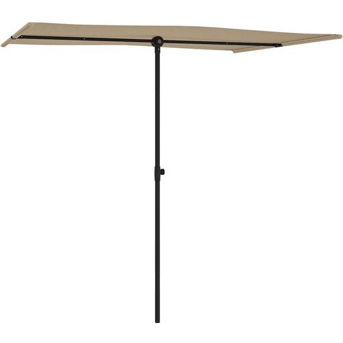  Vrtni suncobran s aluminijskim stupom 2 x 1,5 m smeđe-sivi Slike