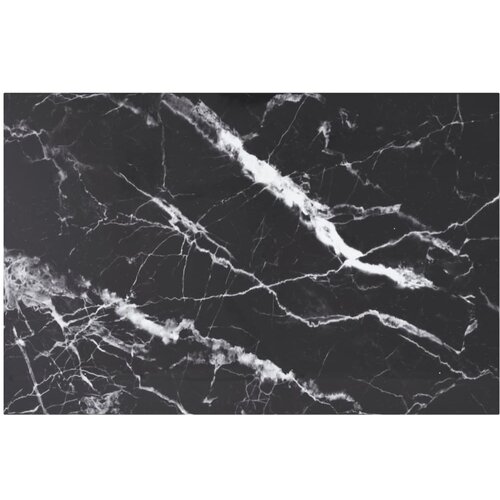 VidaXL Stolna ploča crna 100 x 62 cm 8 mm staklena s mramornim uzorkom Slike