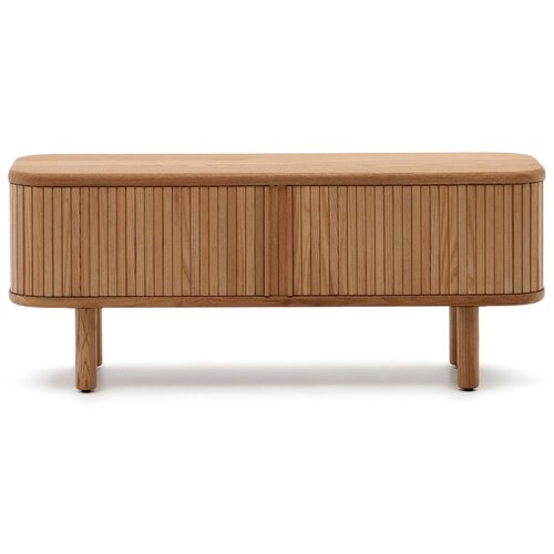 Kave Home TV omarica v jesenovem dekorju v naravni barvi 120x50x40 cm Mailen &amp;ndash; Slike