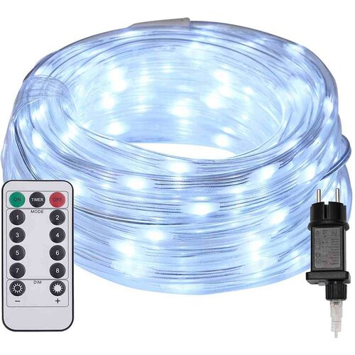 VidaXL Svjetlosna uže s 240 LED svjetlima Hladno Bijela 10 m PVC Slike