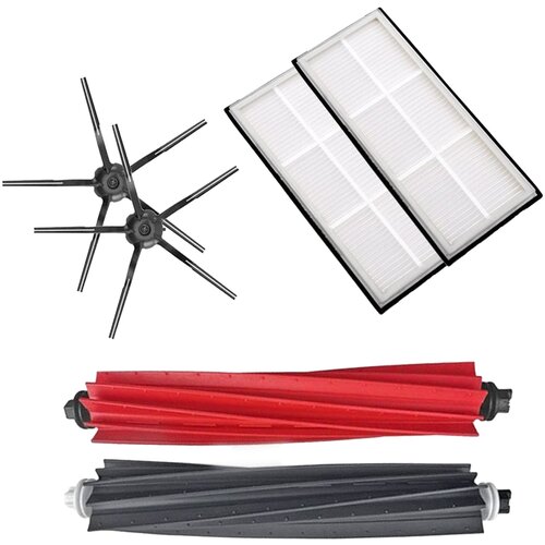  Mega-pack s črnimi stranskimi krtačkami za Roborock S8 Slike