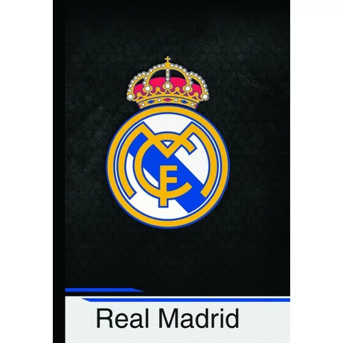  Bilježnica tvrde korice kvadratići, A4,  Real Madrid, pakiranje 6/1