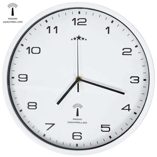  Radijsko vodena stenska ura Quartz gibanje kovina 31 cm bela Cene