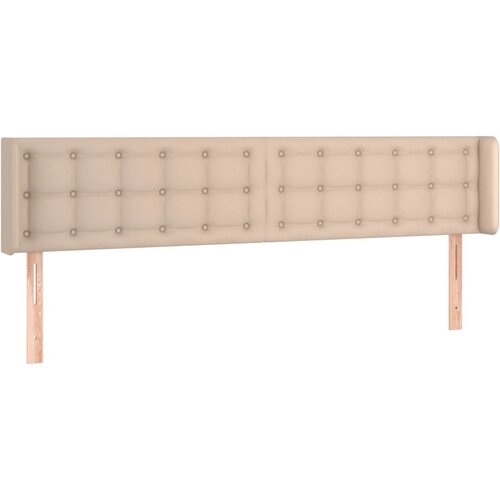  Uzglavlje s u&amp;scaron;ima boja cappuccina 163x16x78/88 cm umjetna koža Slike
