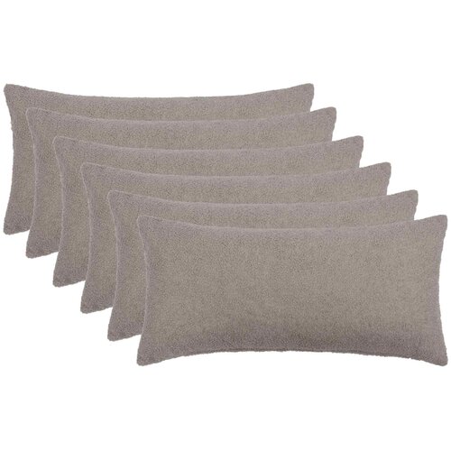  Presvlaka za jastuk 6 pcs HEERLEN Svjetlosiva 40 x 80 cm Bouclé Cene