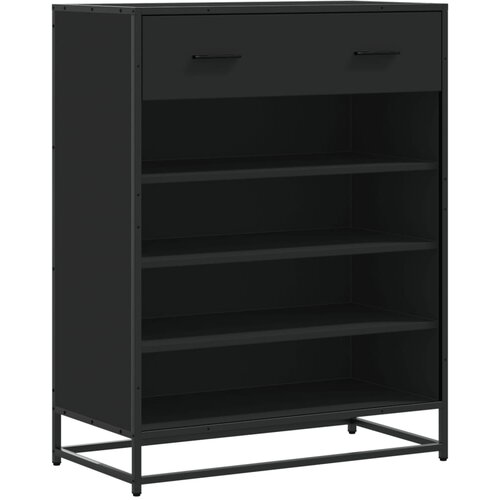  Ormarić za cipele crni 75x38x97,5 cm Konstruirano drvo i metal Crna Slike