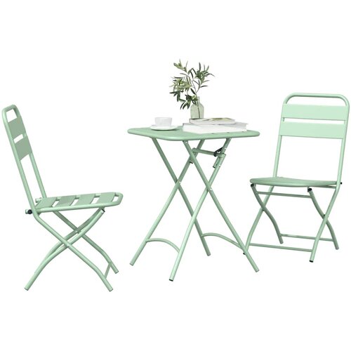 Bistro set 3 pcs Zelena Čelik Slike