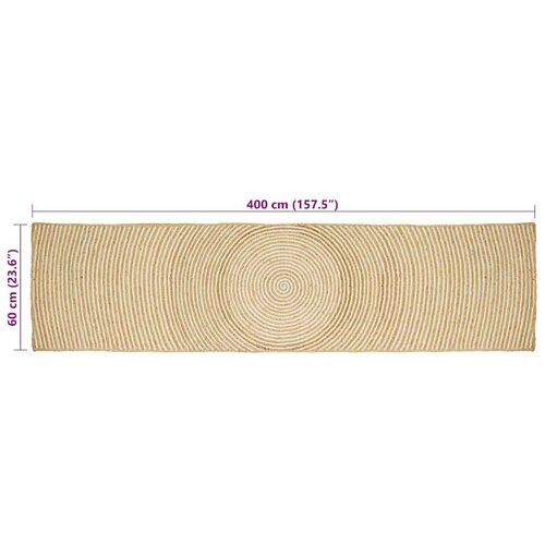  Tepih Prirodna i bijela 60 x 400 cm Juta Slike