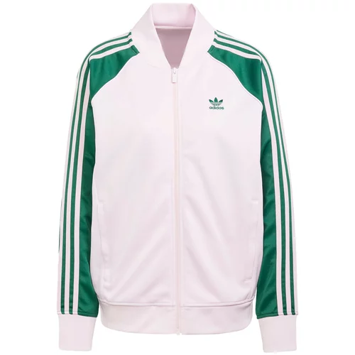 Adidas Jopa na zadrgo 'Adicolor Classics' zelena / roza