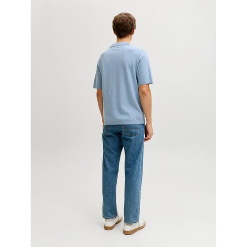 JJ Rebel Mu&amp;scaron;ka majica JREBCALLUM KNIT POLO SS SN, Plava Slike