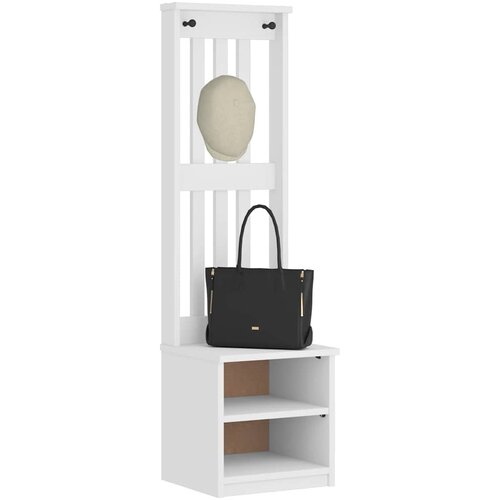  Drvo za dvoranu SANDNES bijelo 45x40x159,5 cm puno drvo bor Slike