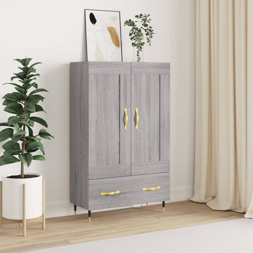 VidaXL Visoka omara siva sonoma 69,5x31x115 inženirski les Slike