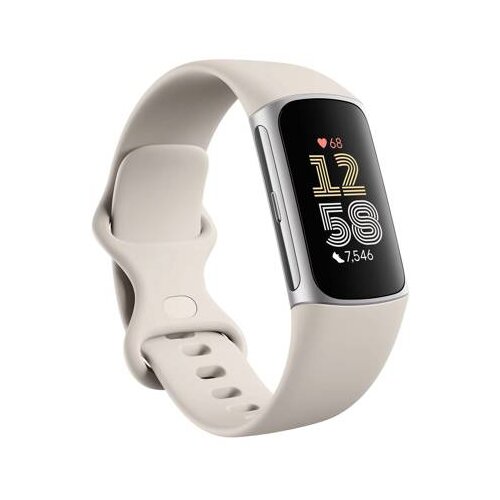 Fitbit charge 6 porcelain/silver fitnes narukvica GA05185 Slike