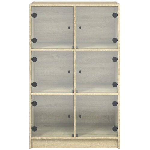  Visoka komoda s vratima 68x37x109 cm konstruirano drvo Slike